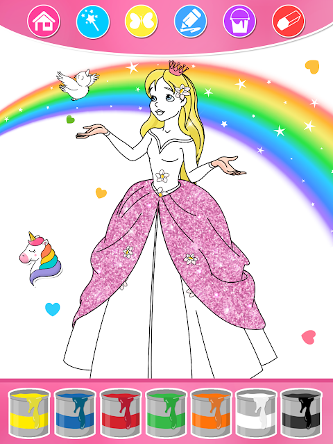 Princess Coloring Book & Games
